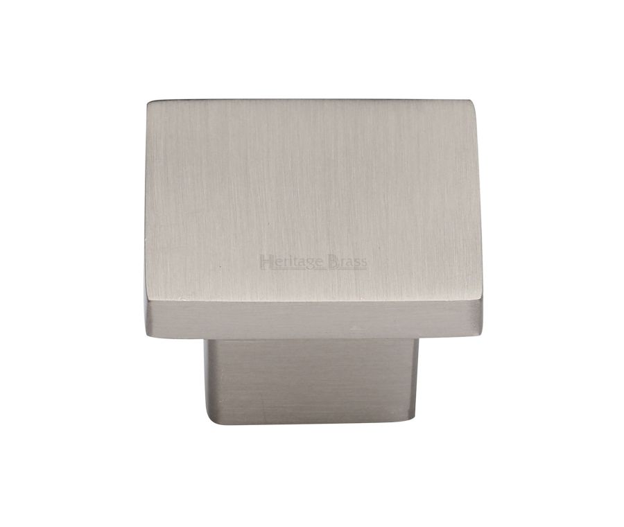 Heritage Brass Satin Nickel Classic Square Cabinet Knob 40mm