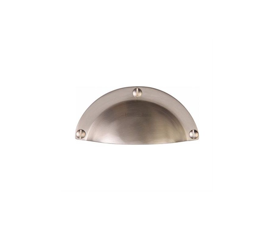 Heritage Brass Satin Nickel Traditional Cabinet Drawer Pull