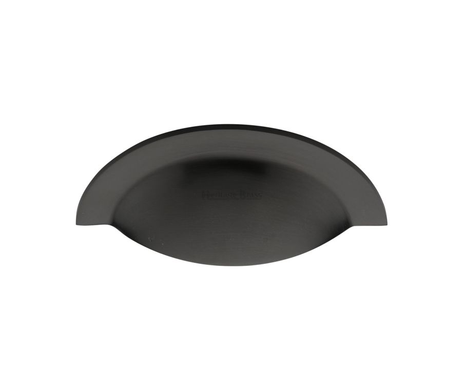 Heritage Brass Matt Bronze Crescent Drawer Cup Pull 57mm