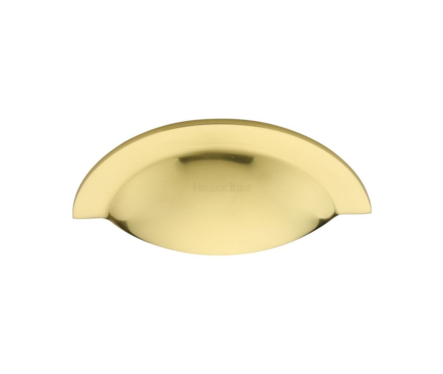 Heritage Brass Polished Brass Crescent Drawer Cup Pull 57mm