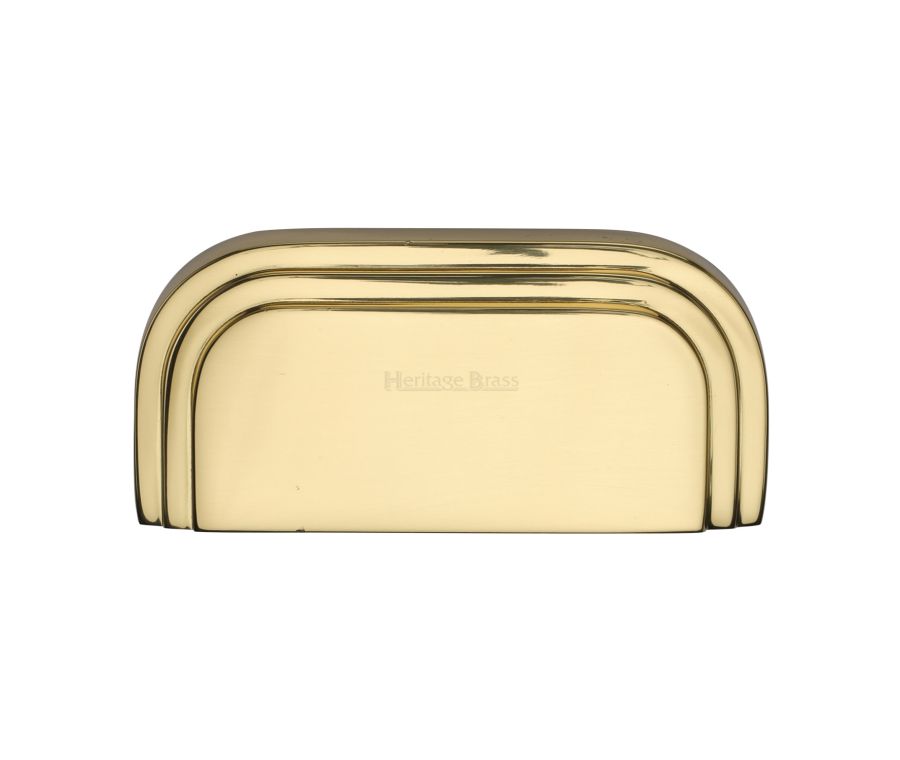 Heritage Brass Polished Brass Bauhaus Drawer Pull Handle 76mm