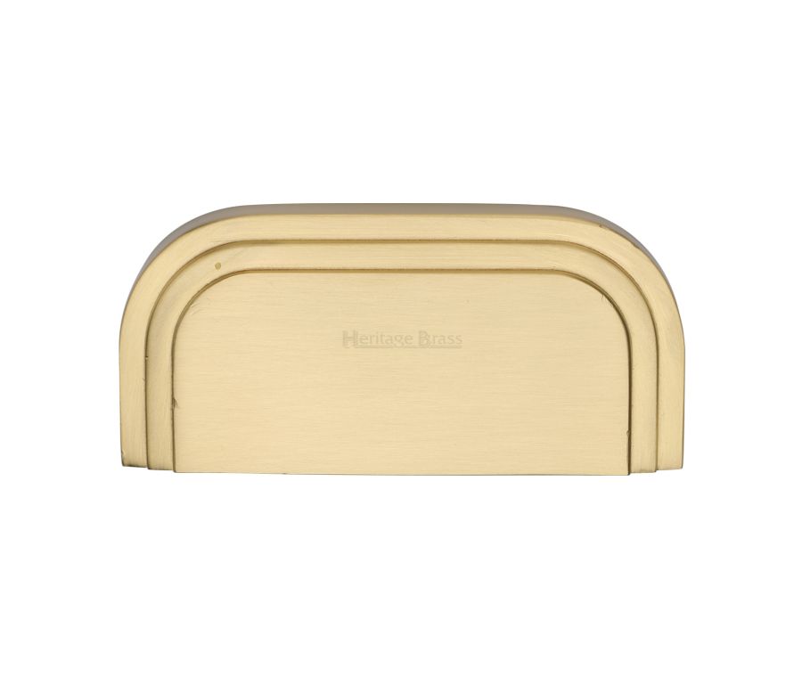 Heritage Brass Satin Brass Bauhaus Drawer Pull Handle 76mm