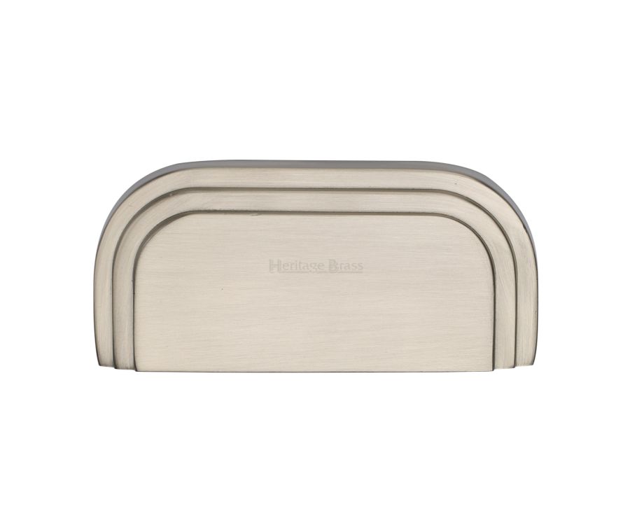 Heritage Brass Satin Nickel Bauhaus Drawer Pull Handle 76mm
