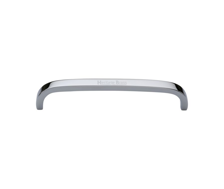 Heritage Brass Polished Chrome Curved D Shaped Cabinet Pull Handle 152mm