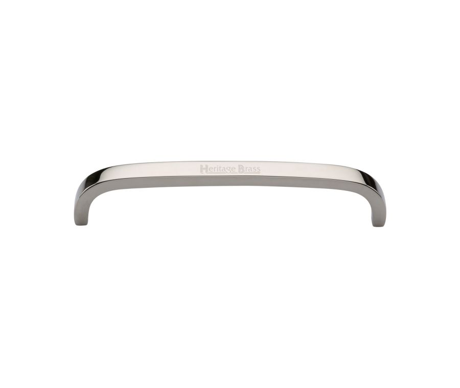 Heritage Brass Polished Nickel Finish Curved D Shaped Cabinet Pull Handle 152mm
