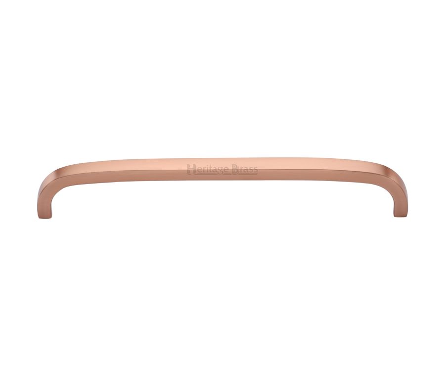Heritage Brass Satin Rose Gold Curved D Shaped Cabinet Pull Handle 203mm