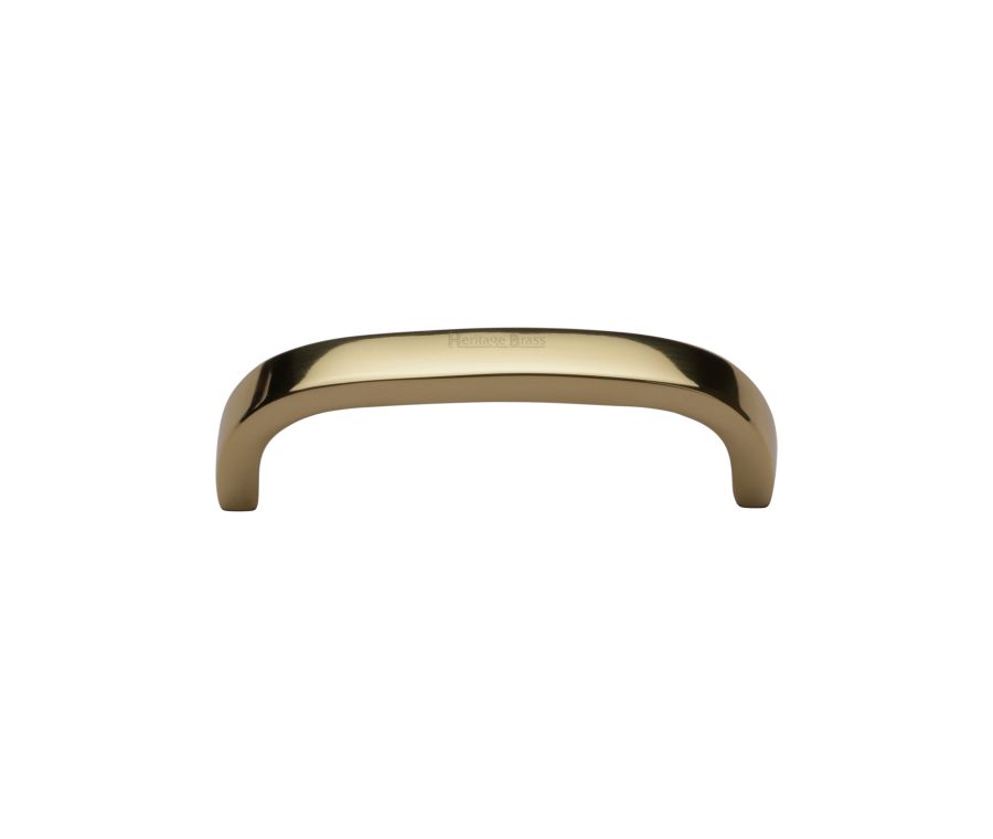 Heritage Brass Polished Brass Curved D Shaped Cabinet Pull Handle 89mm