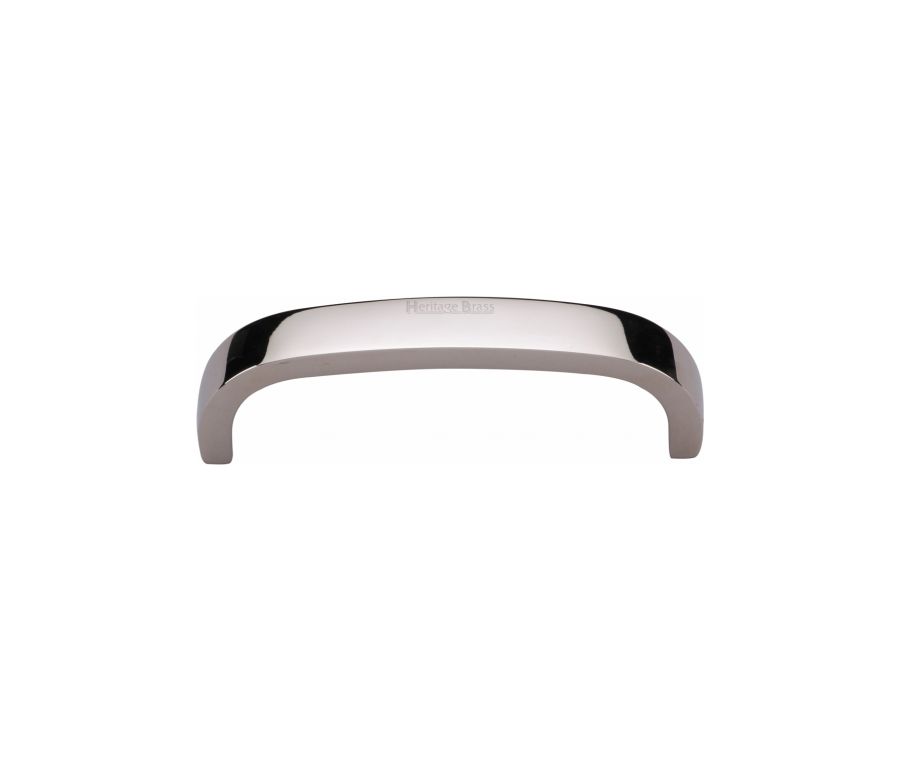 Heritage Brass Polished Nickel Finish Curved D Shaped Cabinet Pull Handle 89mm