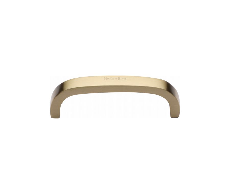 Heritage Brass Satin Brass Curved D Shaped Cabinet Pull Handle 89mm