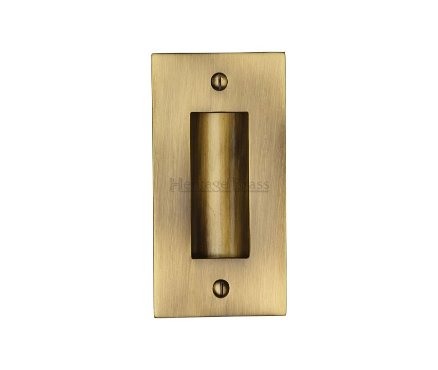 Antique Brass Heritage Brass Flush Pull 101mm