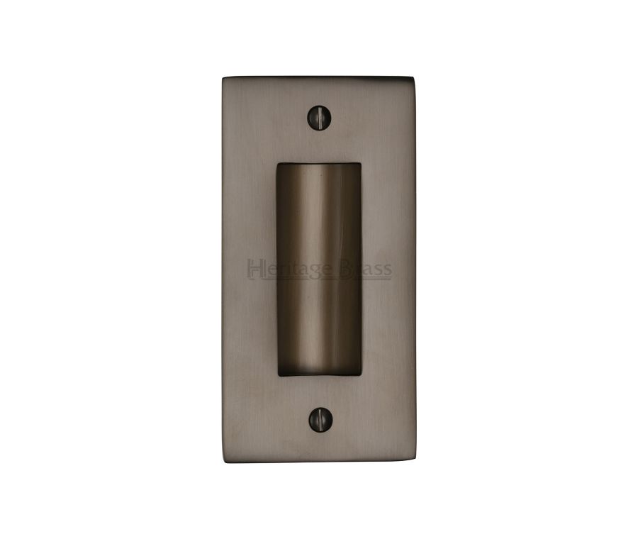 Matt Bronze Heritage Brass Flush Pull 101mm