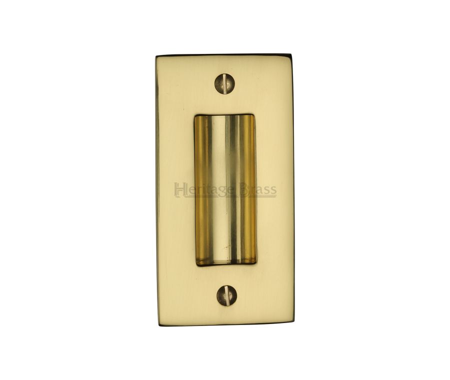 Polished Brass Heritage Brass Flush Pull 101mm