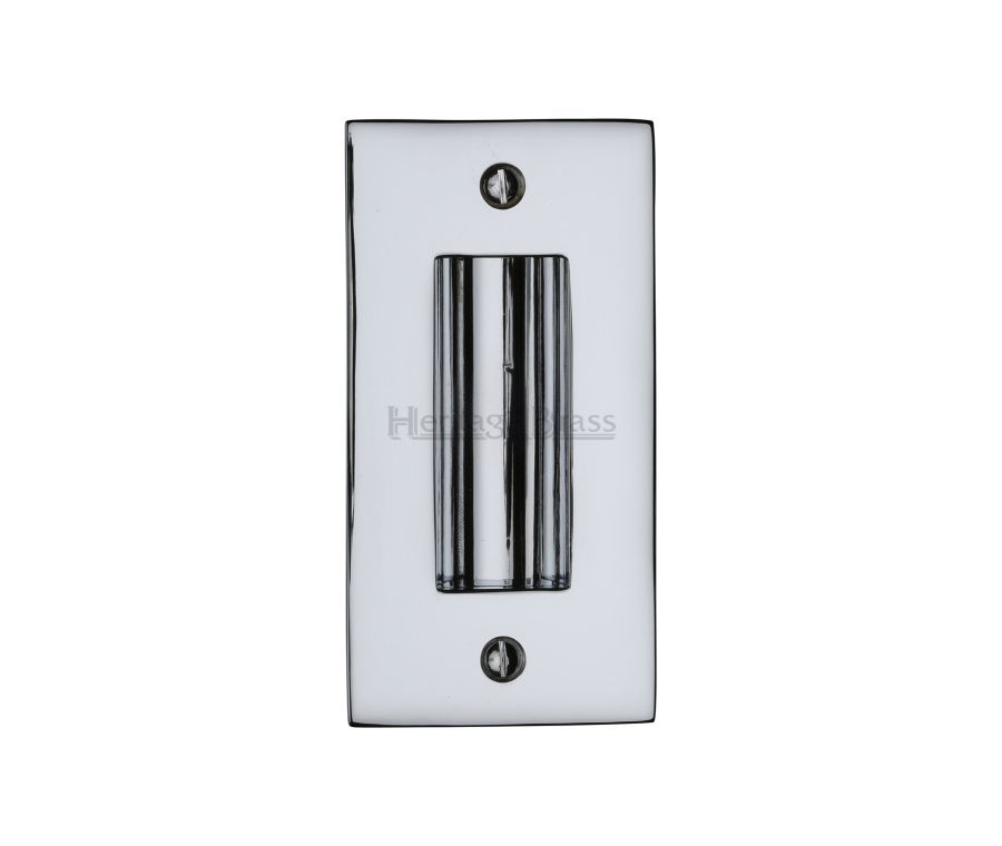 Polished Chrome Heritage Brass Flush Pull 101mm