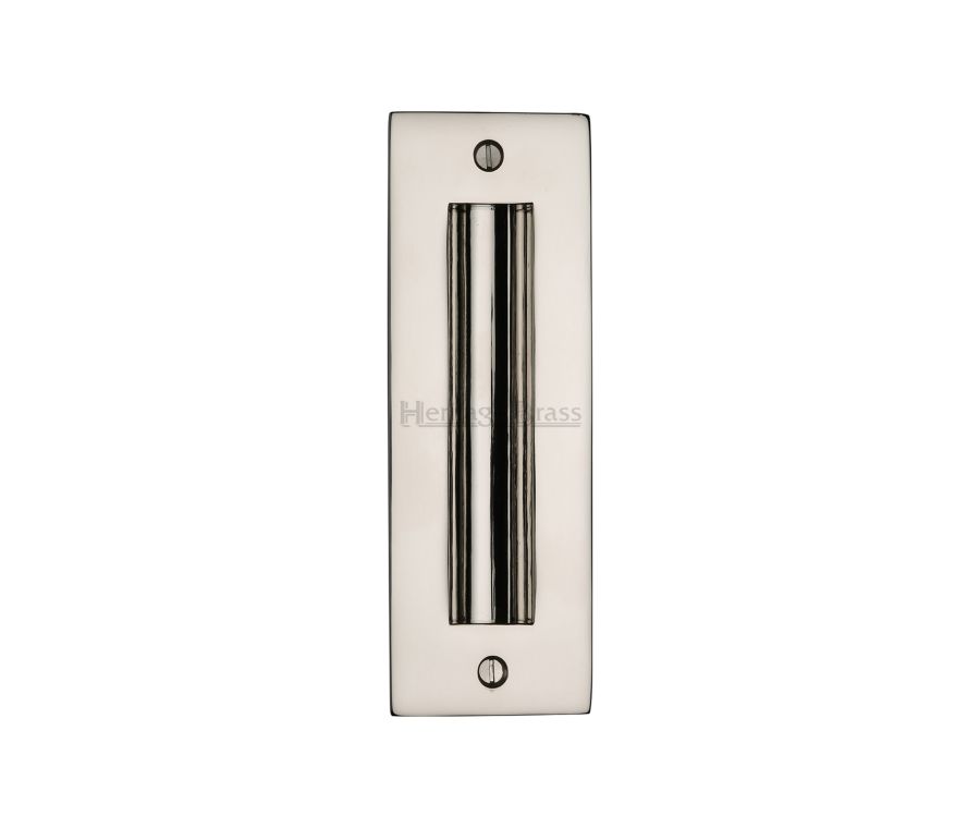 Polished Nickel Finish Heritage Brass Flush Pull 152mm