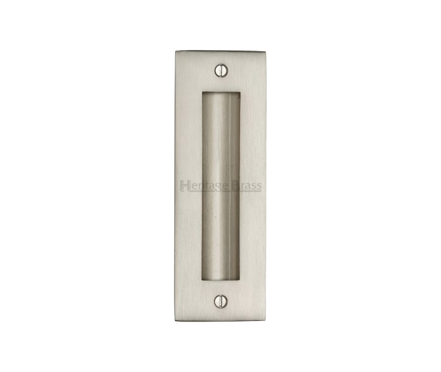 Satin Nickel Heritage Brass Flush Pull 152mm