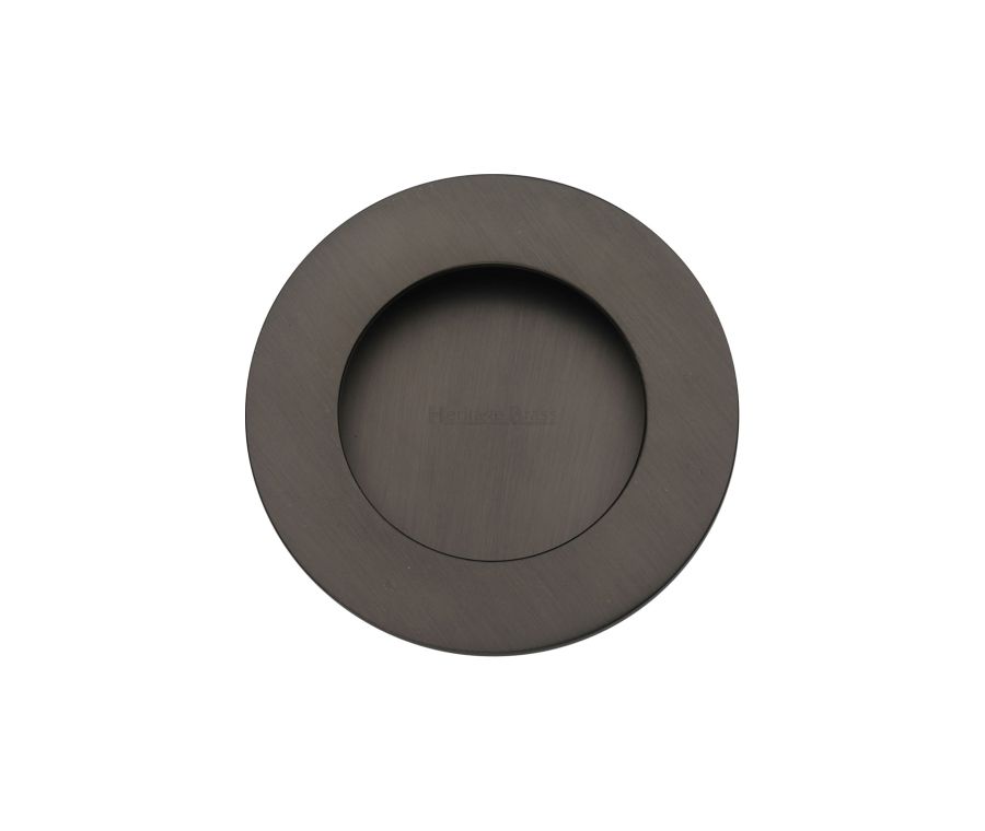 Matt Bronze Heritage Brass Round Flush Pull - C1835
