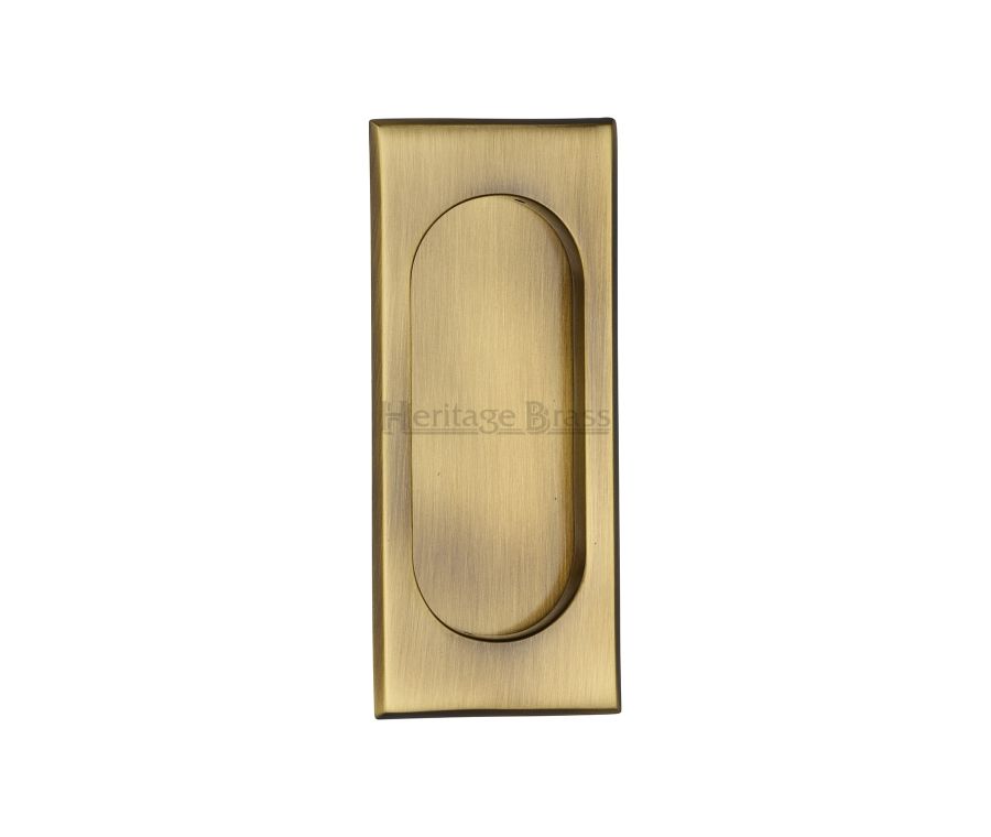 Antique Brass Heritage Brass Flush Pull C1850