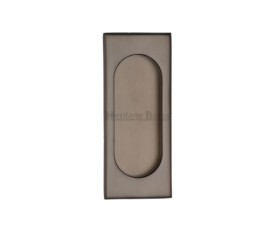 Matt Bronze Heritage Brass Flush Pull C1850