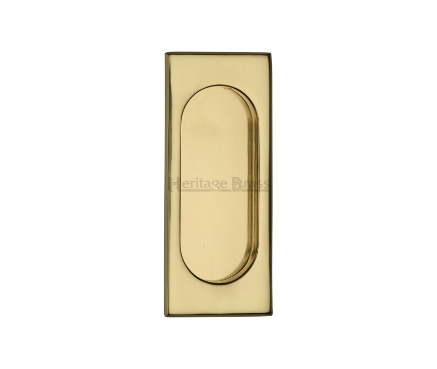 Polished Brass Heritage Brass Flush Pull C1850