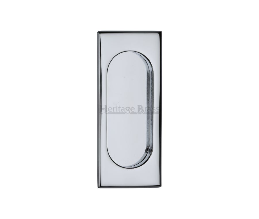 Polished Chrome Heritage Brass Flush Pull C1850