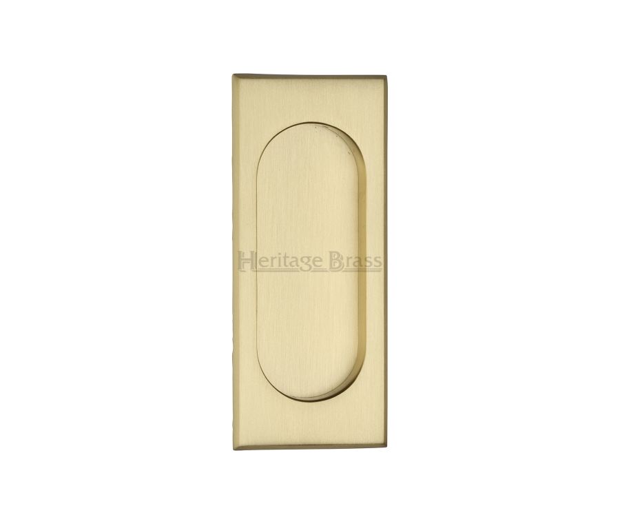 Satin Brass Heritage Brass Flush Pull C1850