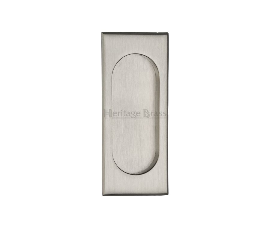 Satin Nickel Heritage Brass Flush Pull C1850