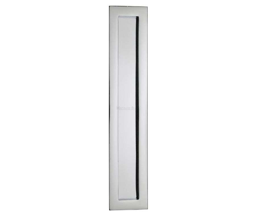 Polished Chrome Heritage Brass Rectangular Flush Pull - C1855 300mm