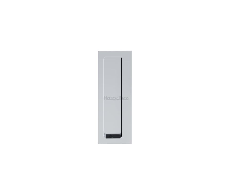 Heritage Brass Polished Chrome Offset Flush Pull for Swing Door | C1862-PC