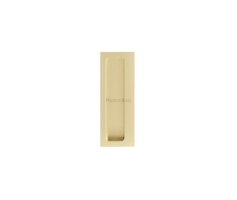 Heritage Brass Satin Brass Offset Flush Pull for Swing Door | C1862-SB