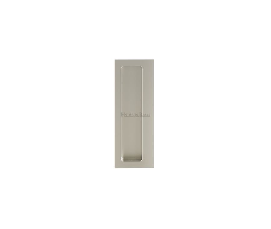 Heritage Brass Satin Nickel Offset Flush Pull for Swing Door | C1862-SN