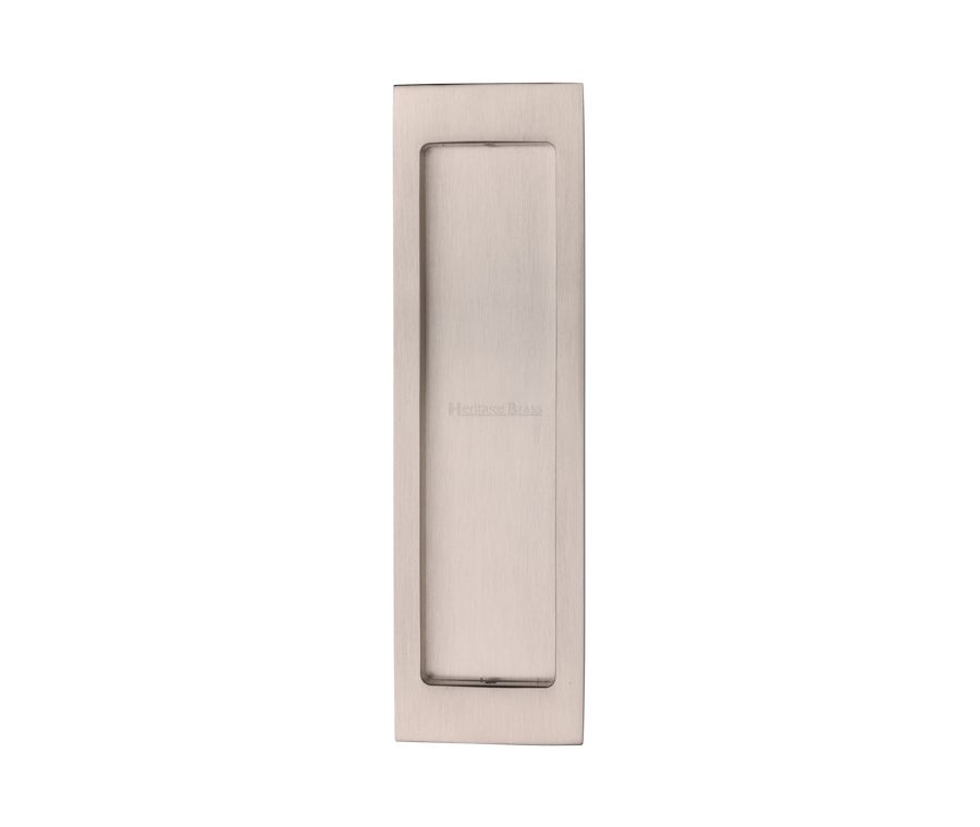 Satin Nickel Heritage Brass Flush Pull - C1872 197mm