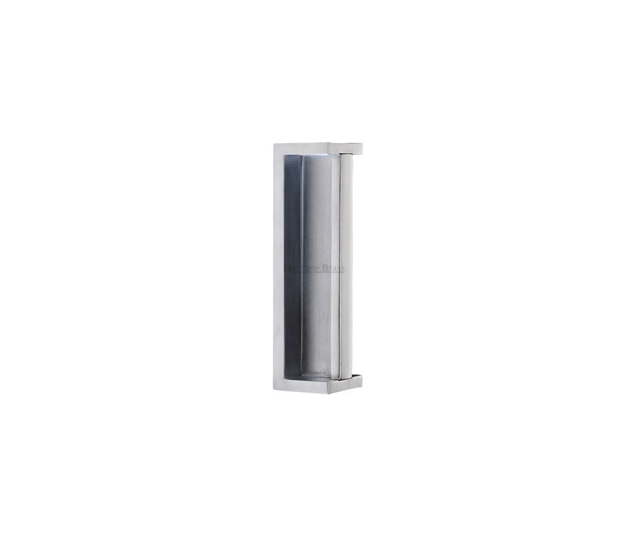 Heritage Brass Satin Chrome Heritage Brass Sliding Flush Pull | C1874-SC