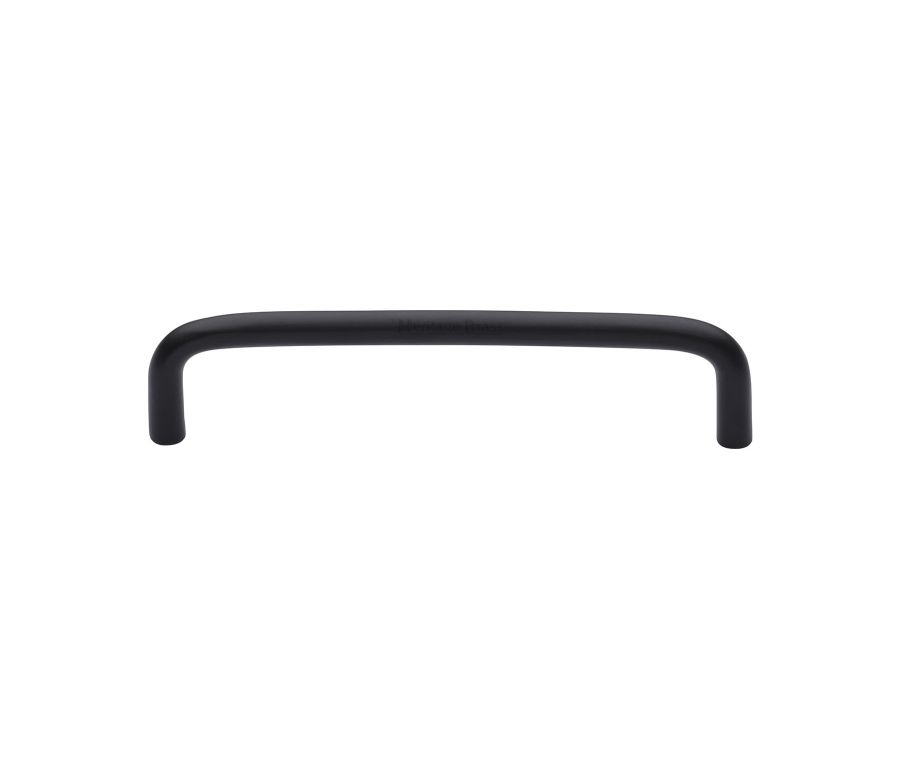 Heritage Brass Matt Black Wire Cabinet Pull Handle 128mm
