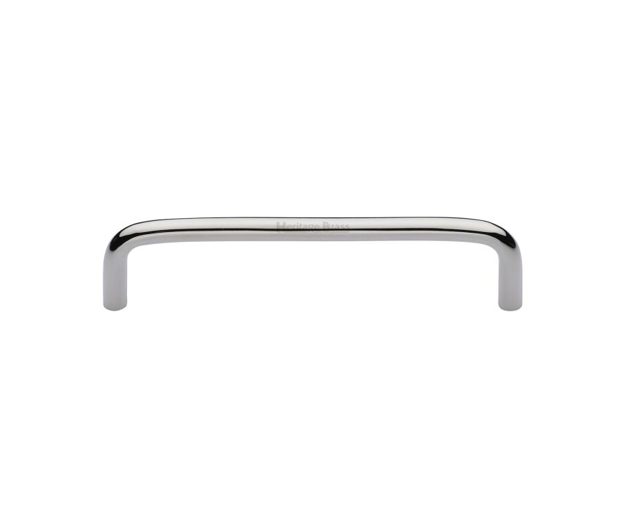 Heritage Brass Polished Nickel Finish Wire Cabinet Pull Handle 128mm