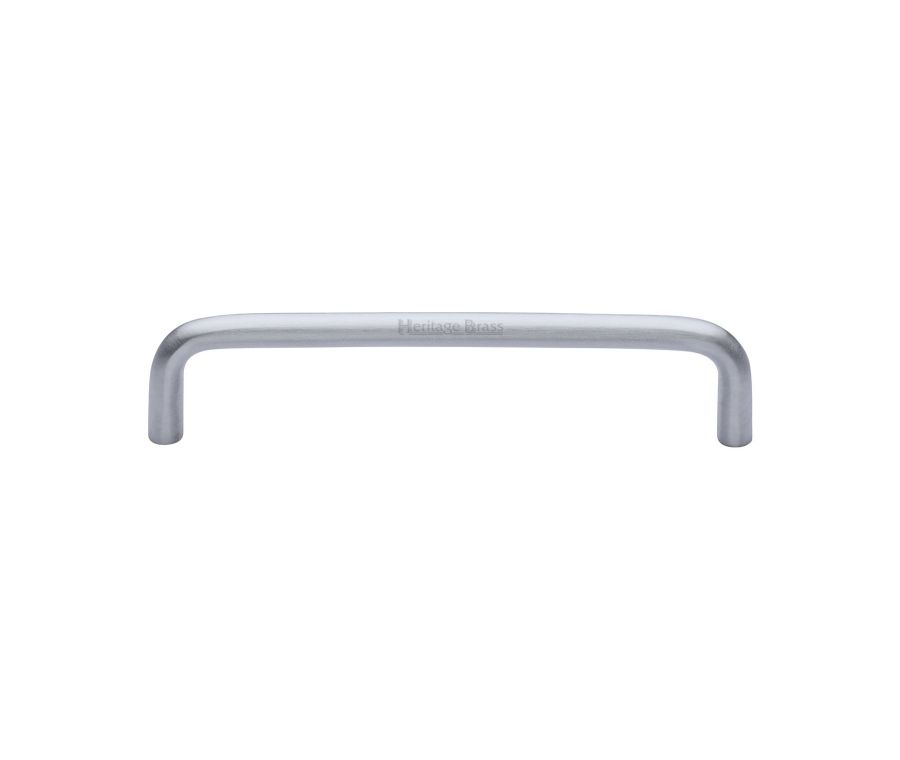 Heritage Brass Satin Chrome Wire Cabinet Pull Handle 128mm