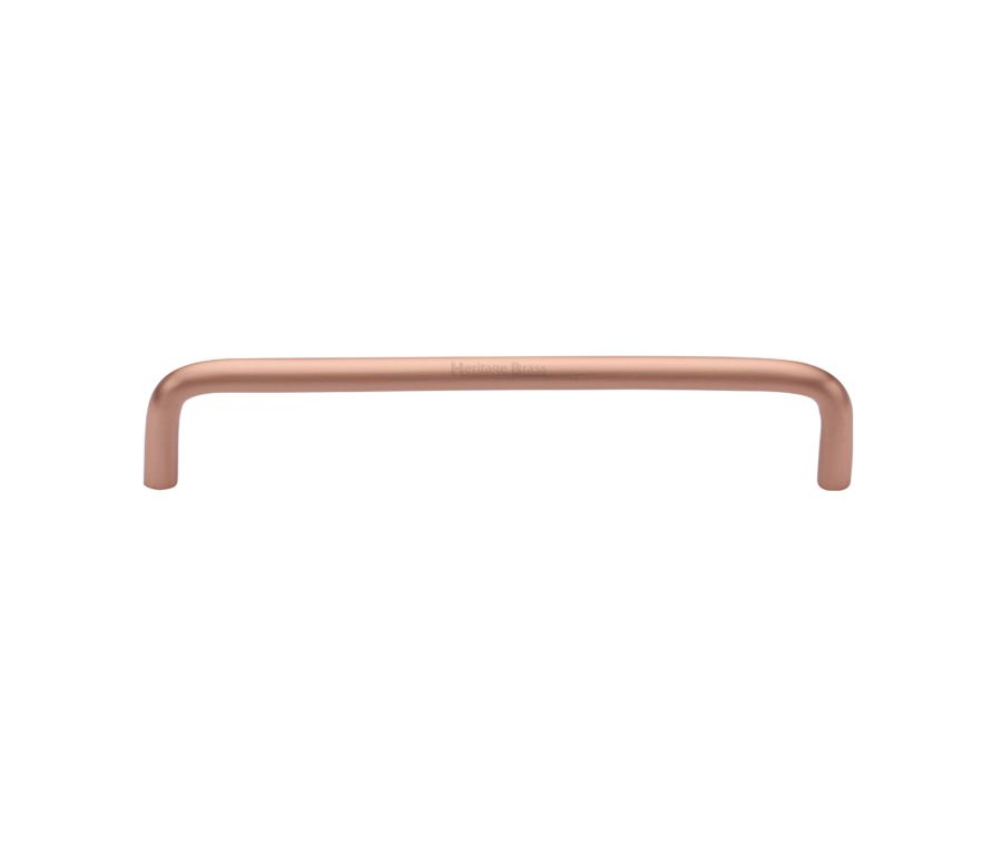 Heritage Brass Satin Rose Gold Wire Cabinet Pull Handle 152mm