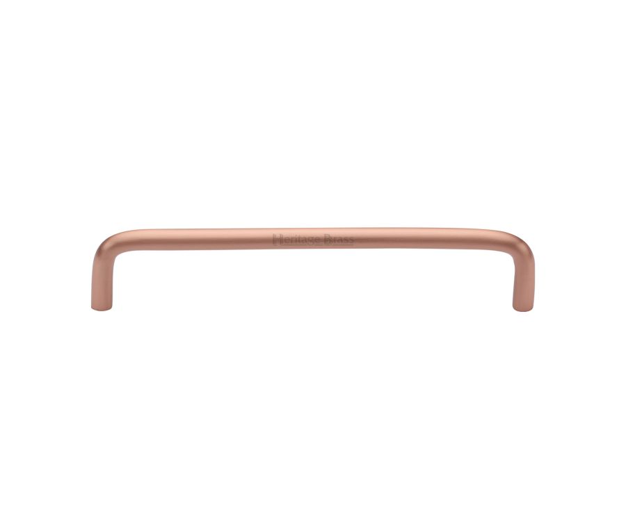 Heritage Brass Satin Rose Gold Wire Cabinet Pull Handle 160mm