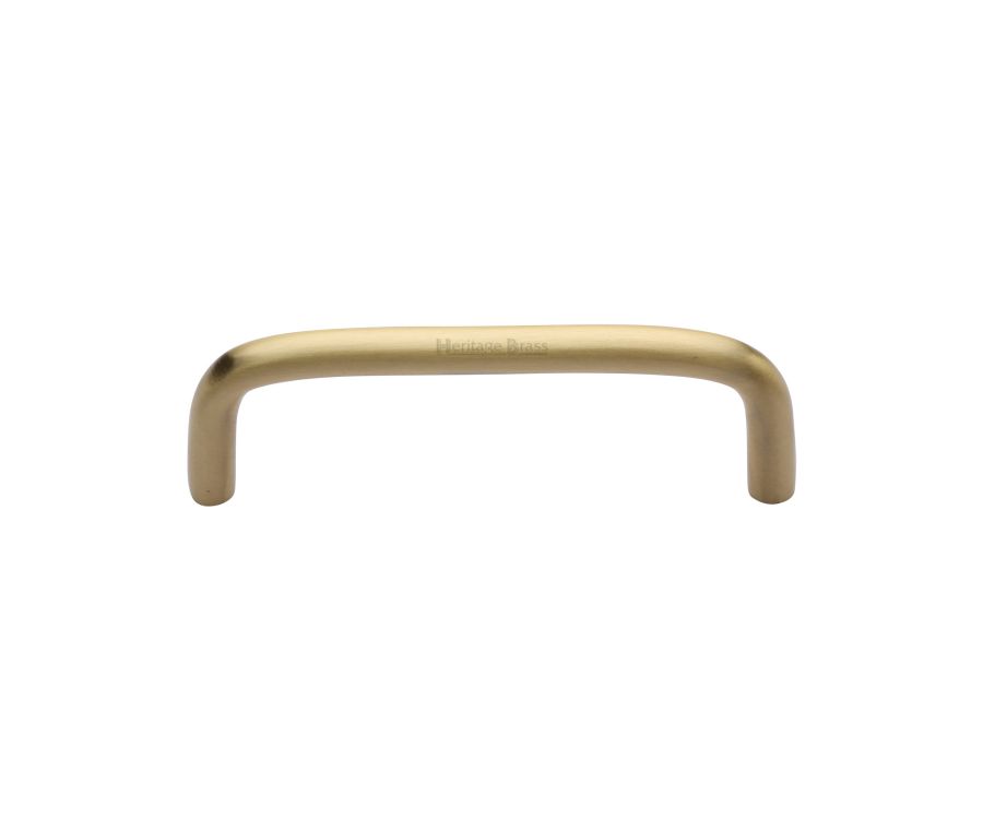 Heritage Brass Satin Brass Wire Cabinet Pull Handle 96mm