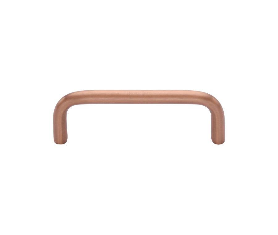Heritage Brass Satin Rose Gold Wire Cabinet Pull Handle 96mm