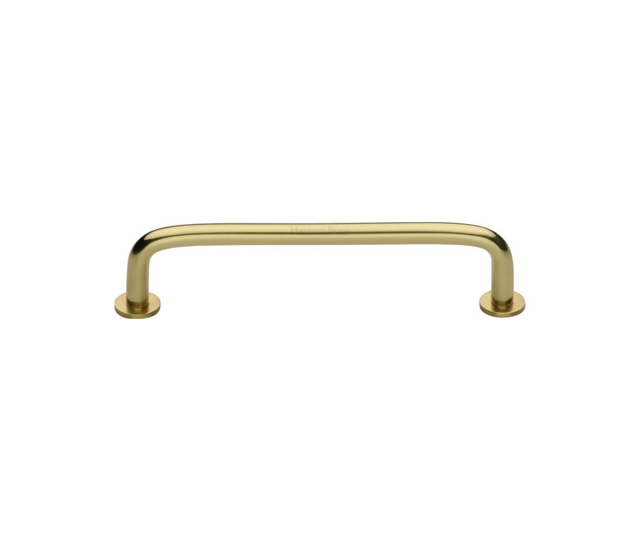 Heritage Brass Polished Brass Wire Cabinet Pull Handle with Rose 16mm