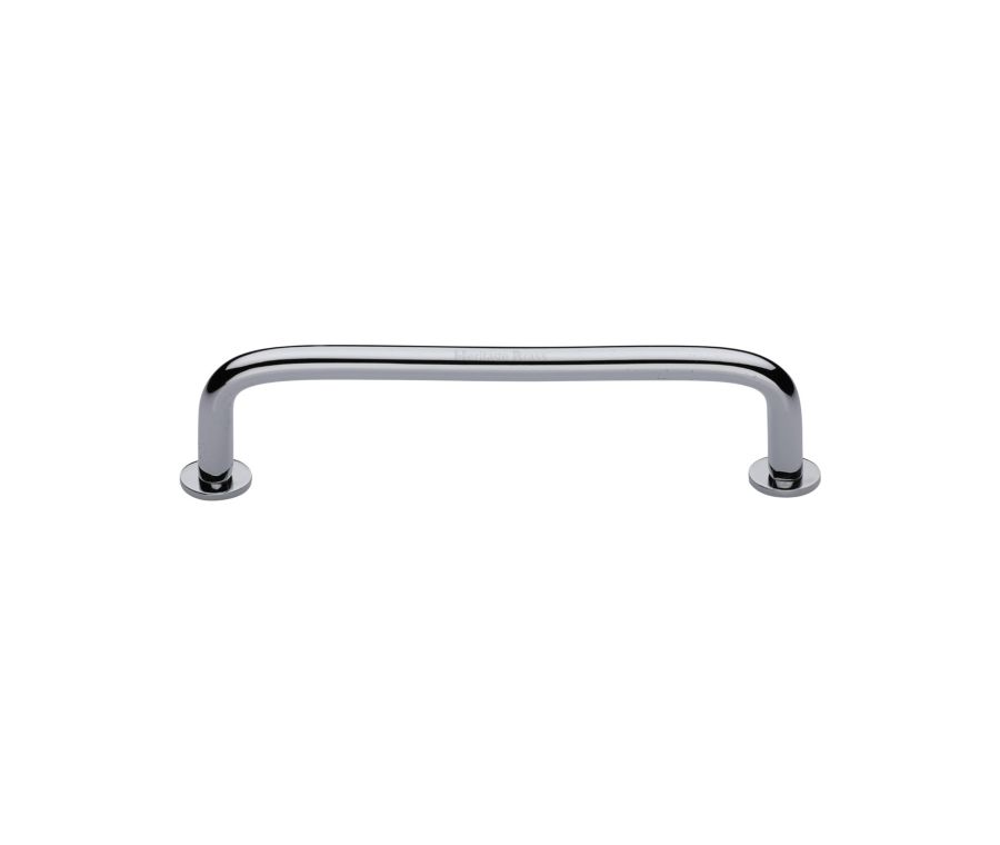 Heritage Brass Polished Chrome Wire Cabinet Pull Handle with Rose 16mm