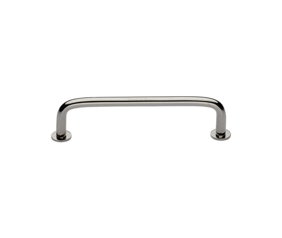 Heritage Brass Polished Nickel Finish Wire Cabinet Pull Handle with Rose 16mm