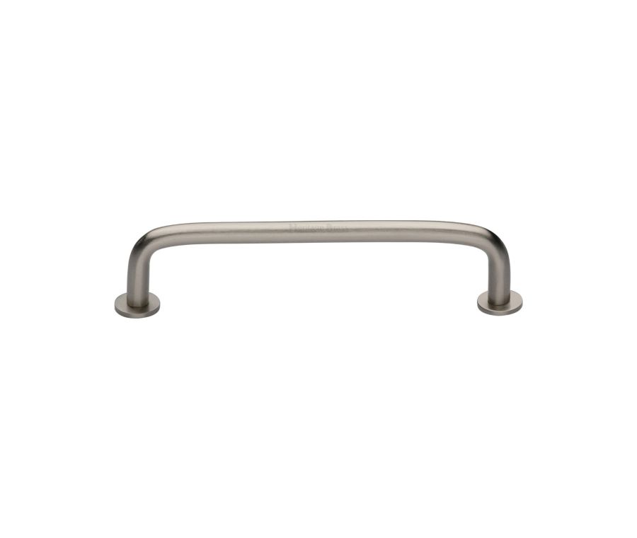 Heritage Brass Satin Nickel Wire Cabinet Pull Handle with Rose 16mm