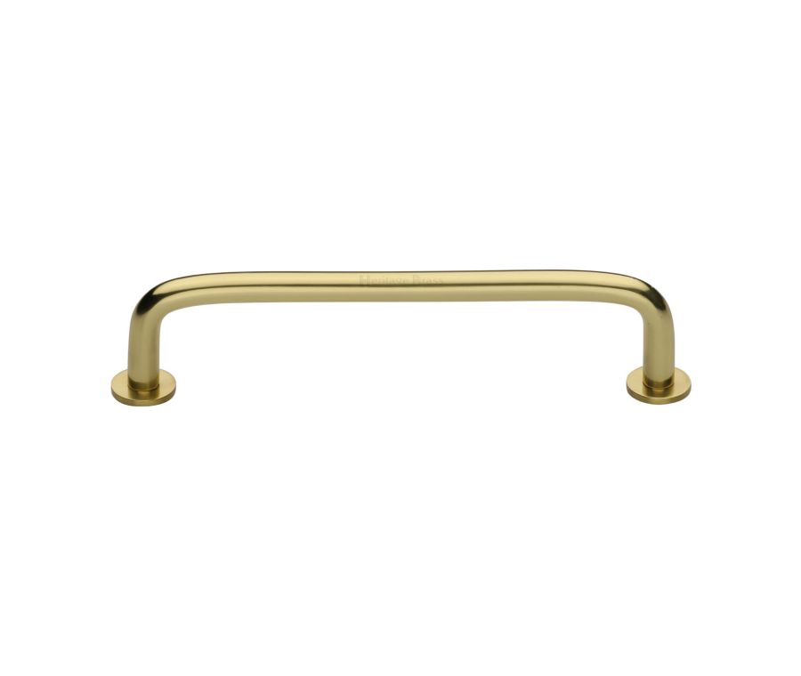 Heritage Brass Polished Brass Wire Cabinet Pull Handle with Rose 16mm