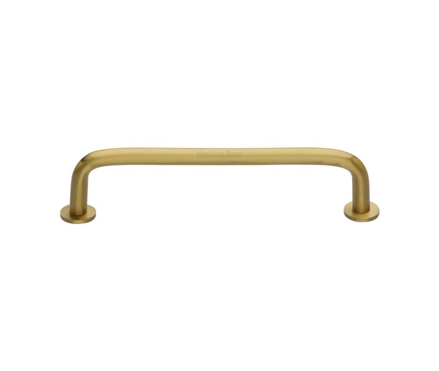 Heritage Brass Satin Brass Wire Cabinet Pull Handle with Rose 16mm