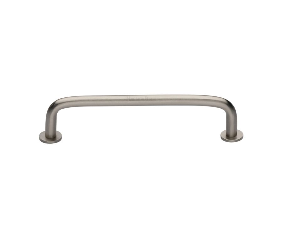 Heritage Brass Satin Nickel Wire Cabinet Pull Handle with Rose 16mm