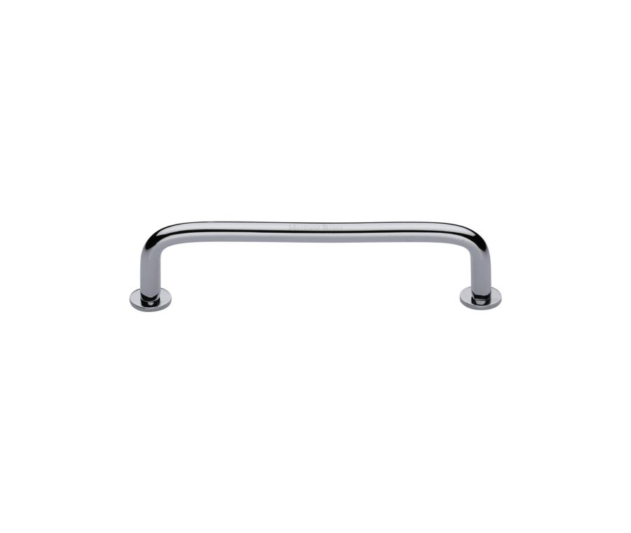 Heritage Brass Polished Chrome Wire Cabinet Pull Handle with Rose 16mm