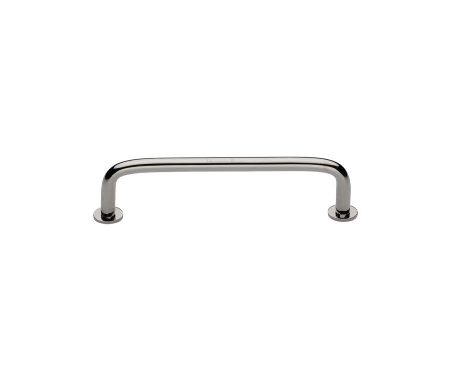 Heritage Brass Polished Nickel Finish Wire Cabinet Pull Handle with Rose 16mm