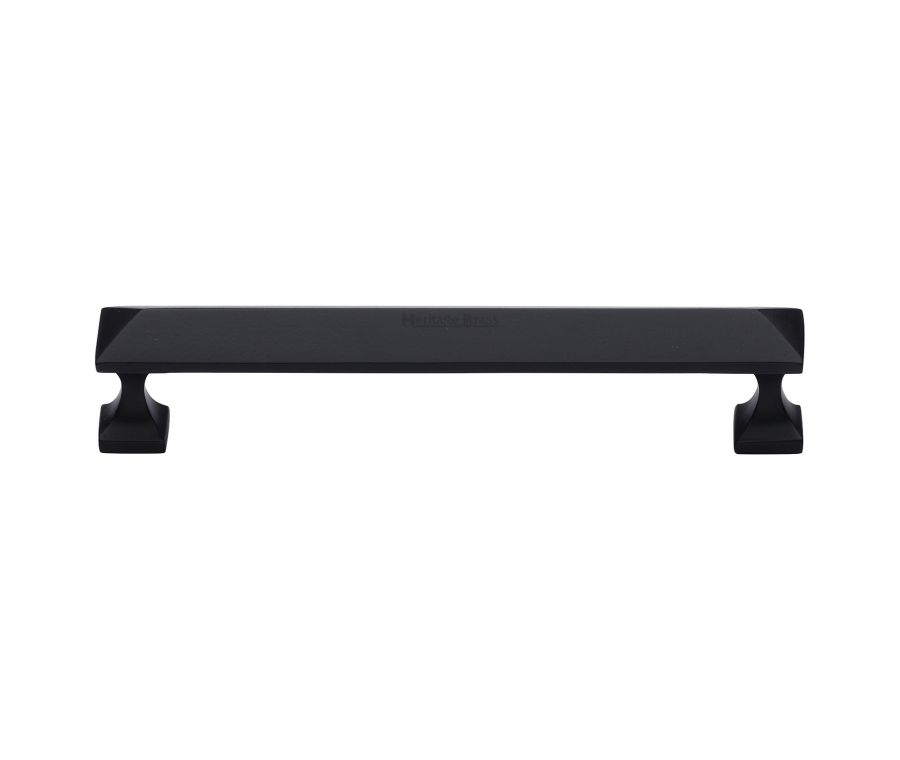 Heritage Brass Matt Black Pyramid Cabinet Pull Handle 152mm