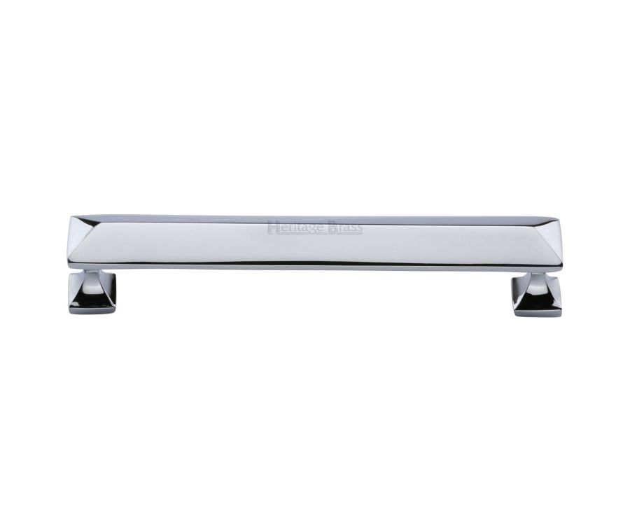Heritage Brass Polished Chrome Pyramid Cabinet Pull Handle 152mm